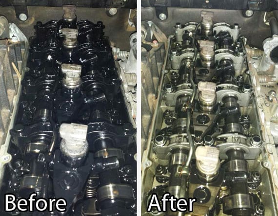 Pajero_BeforeAfter Pajero Cylinders Before and After using Flushing Oil Concentrate