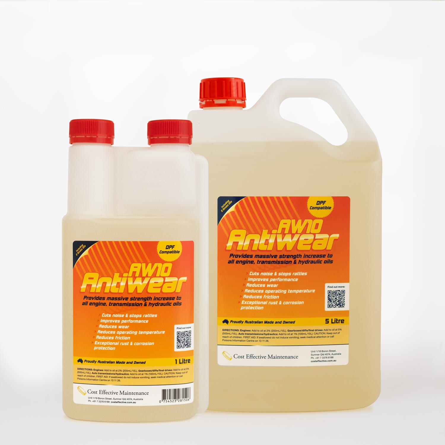 AW10 Antiwear friction and wear reduction additive range