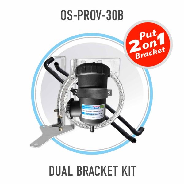 os-prov-30b_dual-bracket-kit__86234 Western Filters Landcruiser 70 Series Catch Can Kit