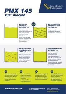 Information sheet on how PMX145 fuel biocide works in diesel and ULP